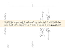 Will You Be Our Flower Girl Card PRINTABLE A6