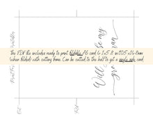 Will You Be My Groomsman Card PRINTABLE A6