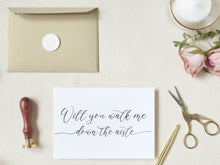 Will You Walk Me Down The Aisle Card Download PRINTABLE A6