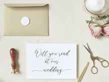 Will You Read At Our Wedding Card PRINTABLE A6