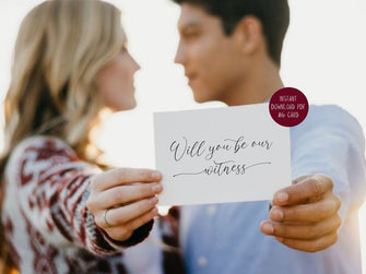 Will You Be Our Witness Card PRINTABLE A6