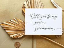 Will You Be My Junior Groomsman Card PRINTABLE A6