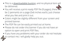 Patriotic Banner PRINTABLE Patriotic Bunting Red White And Blue - 3 Styles