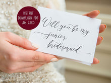 Will You Be My Junior Bridesmaid Card PRINTABLE A6