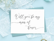 Will You Be My Man Of Honor Card PRINTABLE A6