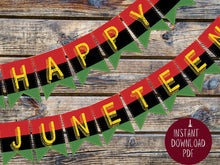 Juneteenth Banner PRINTABLE Party Decorations