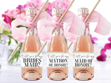 Will You Be My Bridesmaid Champagne Labels PRINTABLE Matron Of Honor Maid Of Honor Personal Attendant