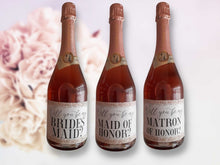 Bridesmaid Proposal Champagne Labels PRINTABLE For Standard Bottles Matron Of Honor Maid Of Honor Personal Attendant