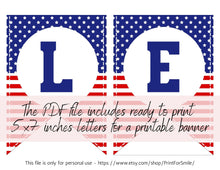Let Freedom Ring Banner PRINTABLE Patriotic