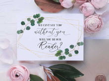 Will You Be Our Reader Card PRINTABLE, Reader Proposal Card, We Can't Say I Do Without You