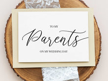 To My Parents On My Wedding Day Card PRINTABLE