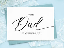 To My Dad On My Wedding Day Card PRINTABLE