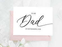 To My Dad On My Wedding Day Card PRINTABLE