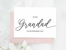 To My Grandad On My Wedding Day Card PRINTABLE