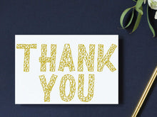 Thank You Card Simple Printable Teacher Gold Pink Blush Blue Green Black 5 Cards