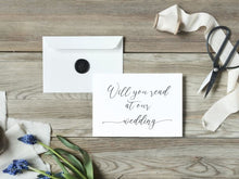 Will You Read At Our Wedding Card PRINTABLE A6