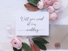 Will You Read At Our Wedding Card PRINTABLE A6