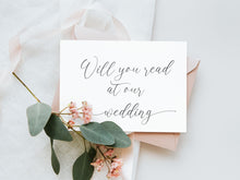 Will You Read At Our Wedding Card PRINTABLE A6