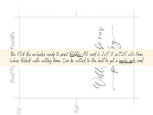 Will You Be Our Page Boy Card PRINTABLE A6