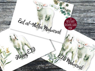 Eid Al Adha Card PRINTABLE 3 Cards