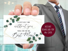 Will You Be My Best Man Cards PRINTABLE, Best Man Proposal Card, I Can't Say I Do Without You