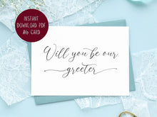 Will You Be Our Greeter Card PRINTABLE A6