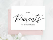 To My Parents On My Wedding Day Card PRINTABLE