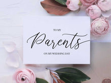 To My Parents On My Wedding Day Card PRINTABLE