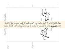 To My Parents On My Wedding Day Card PRINTABLE