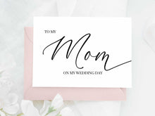 To My Mom On My Wedding Day Card, To My Mum PRINTABLE - 2 Cards