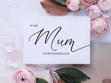 To My Mom On My Wedding Day Card, To My Mum PRINTABLE - 2 Cards