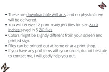 Halloween Wall Art PRINTABLE Decor