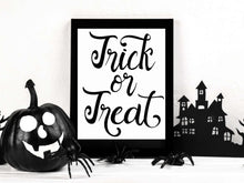 Trick Or Treat Sign PRINTABLE Halloween Print Wall Art Decor Poster