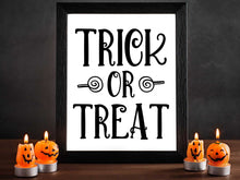 Trick Or Treat Sign Halloween Print Wall Art Decor Poster PRINTABLE