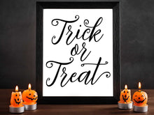 Trick Or Treat Sign Decor Print PRINTABLE Halloween