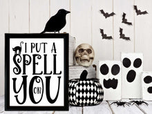 I Put A Spell On You Sign PRINTABLE Halloween Decor Wall Art Print Poster