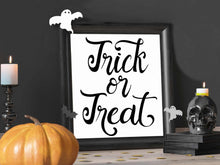 Trick Or Treat Sign PRINTABLE Halloween Print Wall Art Decor Poster