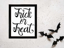 Trick Or Treat Sign PRINTABLE Halloween Print Wall Art Decor Poster