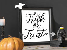 Trick Or Treat Sign Decor Print PRINTABLE Halloween