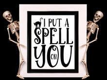 I Put A Spell On You Sign PRINTABLE Halloween Decor Wall Art Print Poster