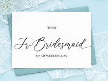 To My Junior Bridesmaid On My Wedding Day Card PRINTABLE