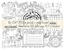 Thanksgiving Placemats PRINTABLE Coloring