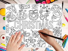 Christmas Coloring Placemats PRINTABLE Page