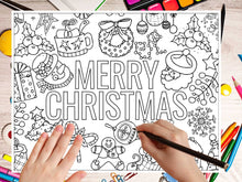 Merry Christmas Placemats PRINTABLE Coloring