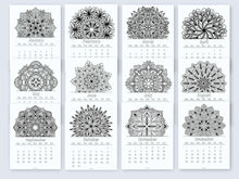 Mandala Calendar Coloring 2022 PRINTABLE