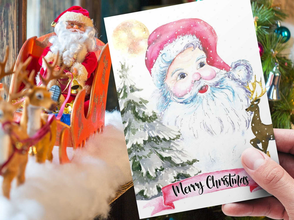 Santa Card PRINTABLE Christmas