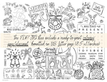 Christmas Placemats PRINTABLE Coloring