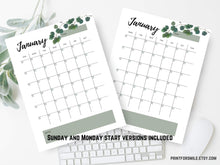 Undated Monthly Planner Calendar Printable