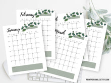 Undated Monthly Planner Calendar Printable