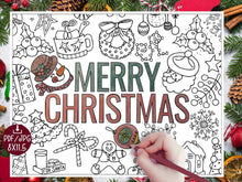 Merry Christmas Placemats PRINTABLE Coloring